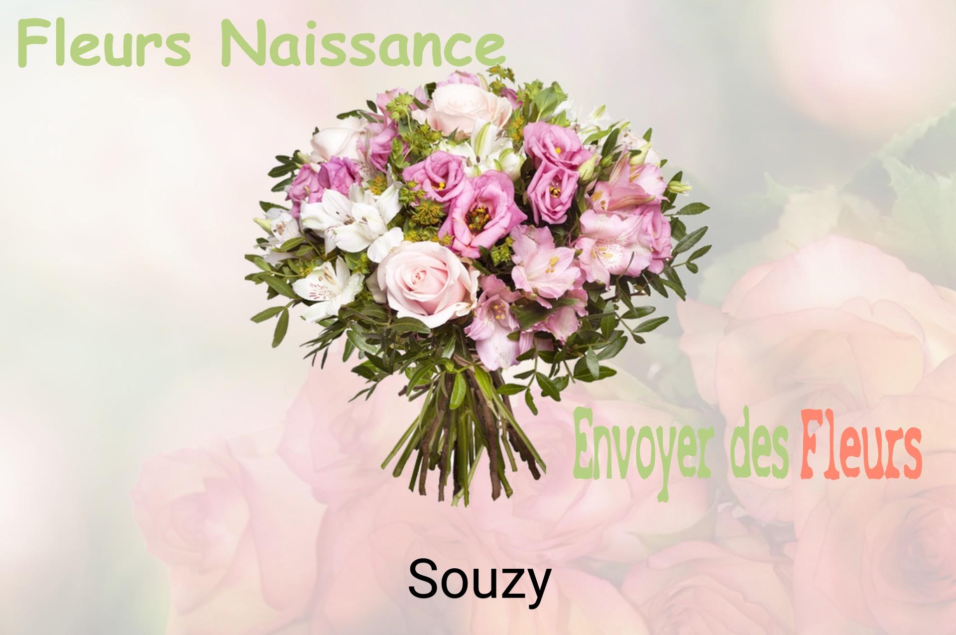 Bouquet de fleurs de naissance livré à Souzy